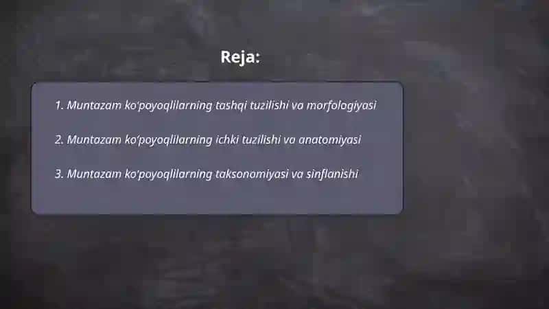 Muntazam koʻpoyoqlilar 2