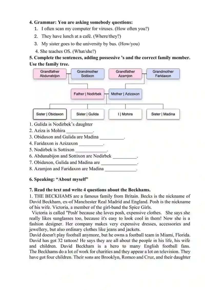 Present Simple Affirmative Worksheet 2