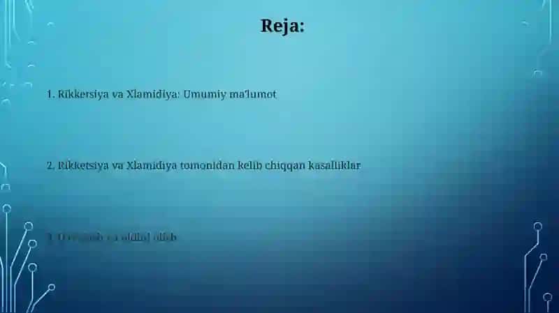 Rikketsiya va Xlamidiya: Umumiy ma'lumot 2