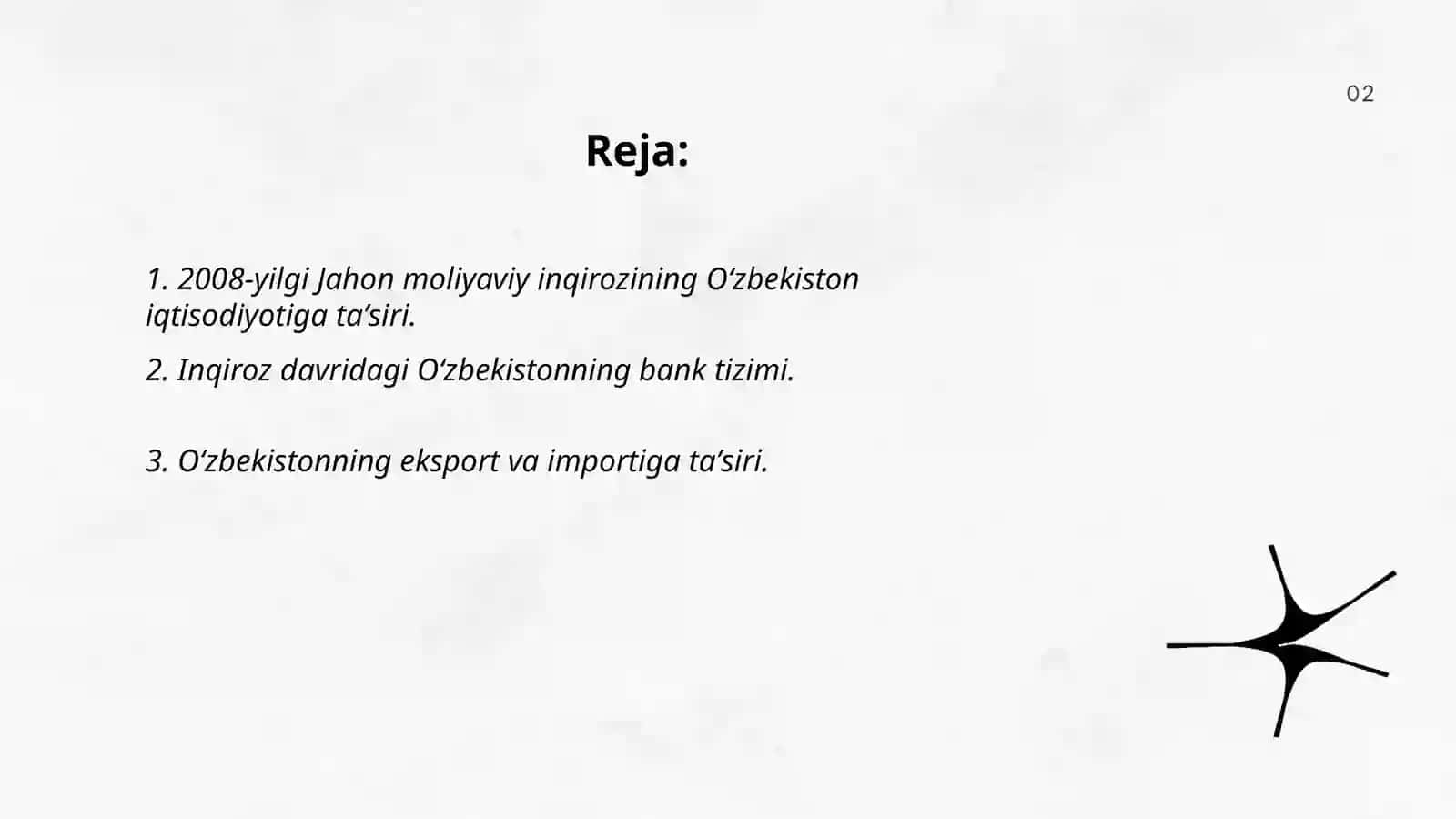 2008-yilgi Jahon moliyaviy inqirozining Ozbekistonga taʼsiri va uning oqibatlarini bartaraf etish choralari 2