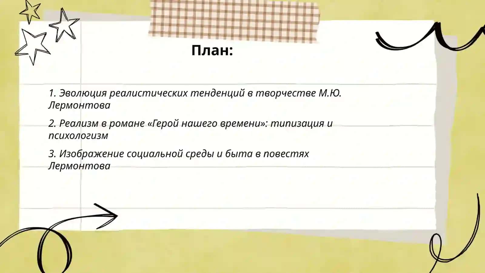 Развитие реалистических традиций в произведениях М.Ю.Лермонтова 2
