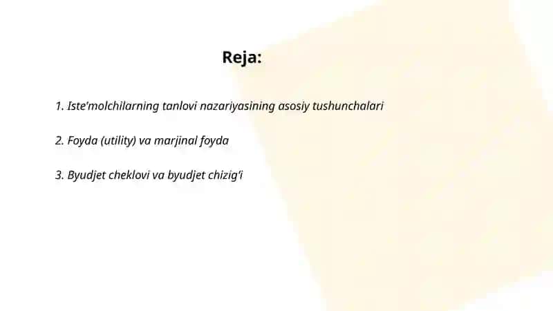Istemolchilarning tanlovi nazariyasi 2