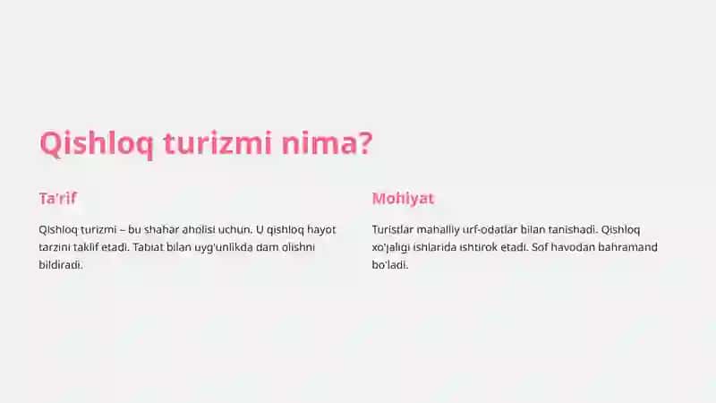 Qishloq turizmi 2