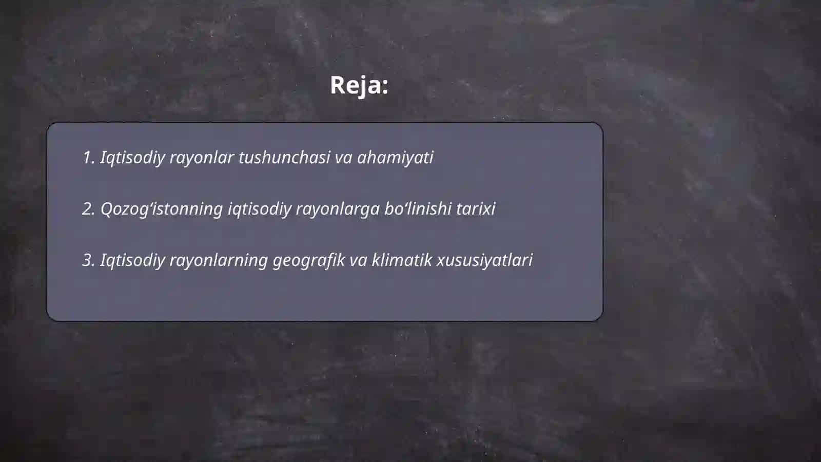 Qozoģiston Respublikasining iqtisodiy rayonlari 2