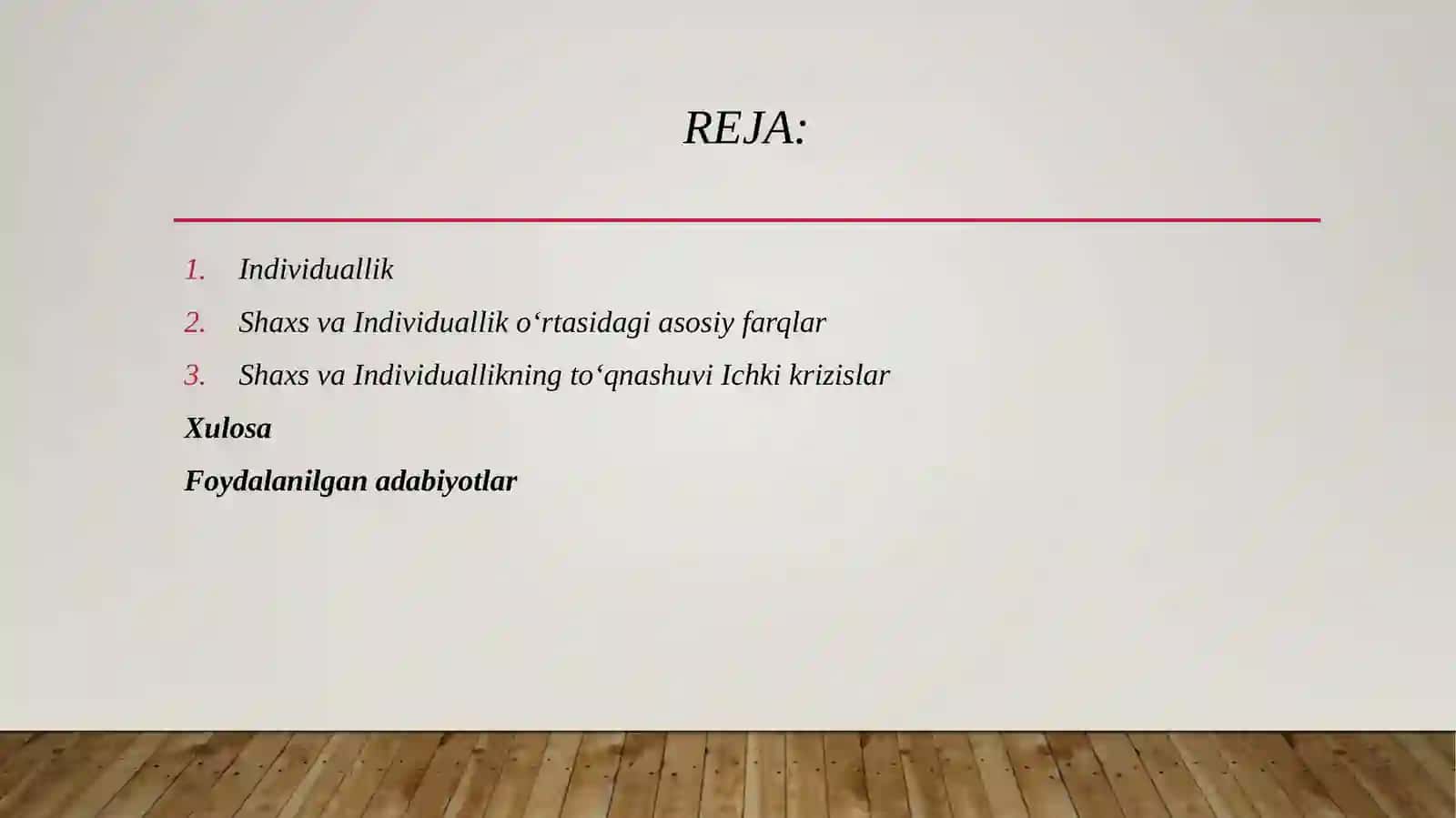 Shaxs va individuallik 2