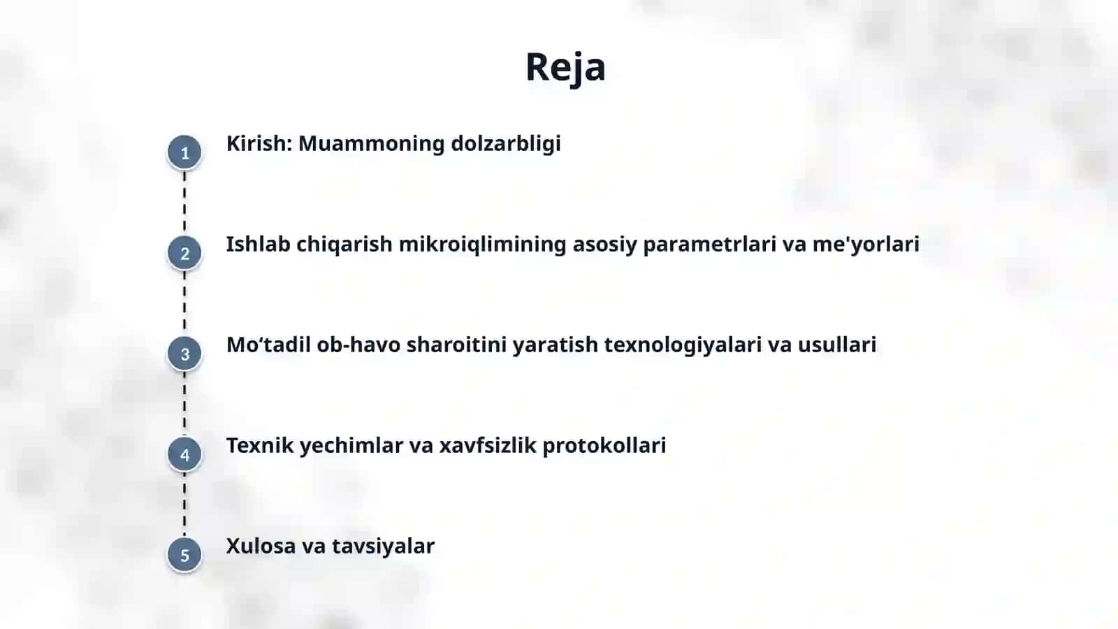 Ishlab chiqarishda mo‘tadil ob-havo sharoitini yaratish tadbirlari. 2