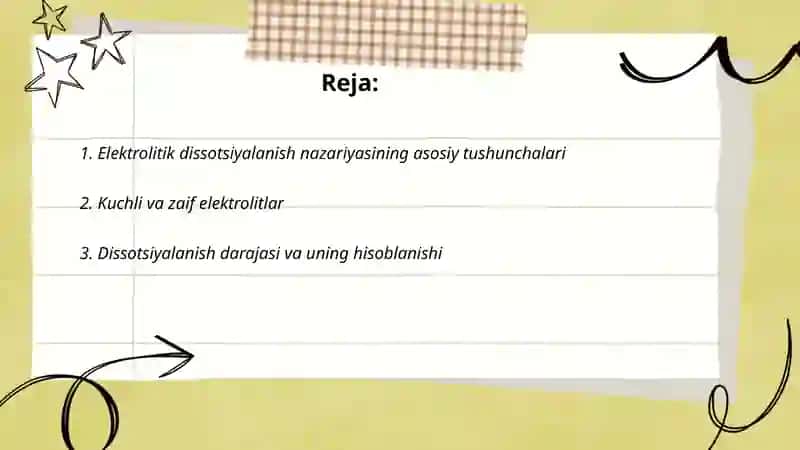 Elektrolitik dissotsiyalanish nazariyasi 2