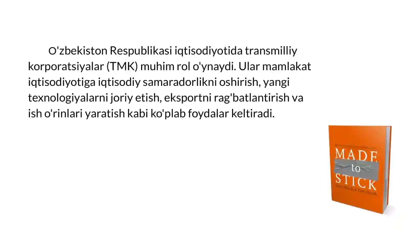 Transmilliy korporatsiyalar o'zbekistonda 2