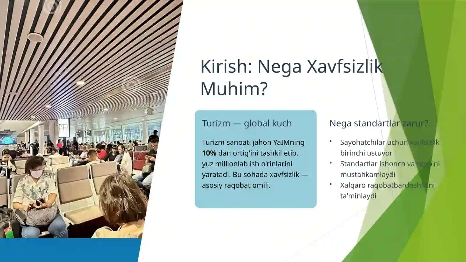 Turizmda Xavfsizlikni Ta'minlash Standartlari 2