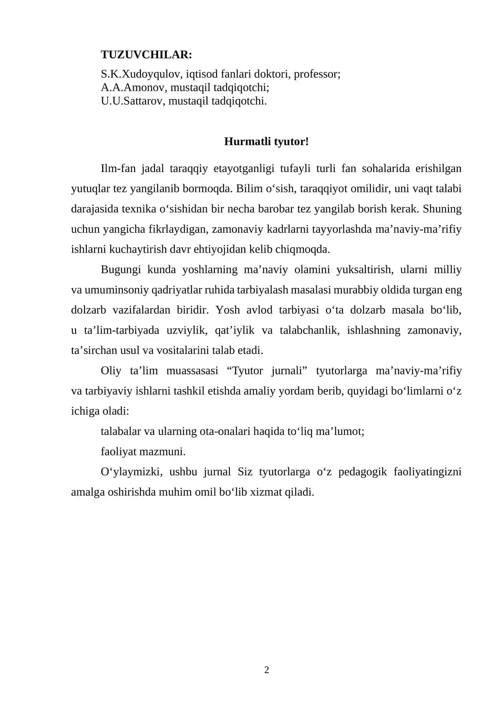 TYUTOR JURNALI 2
