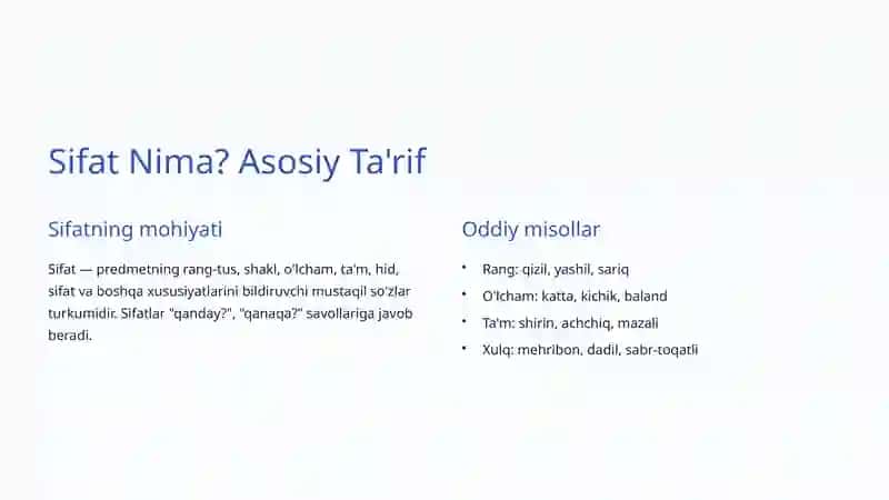 Sifat Darajalari: O'zbek Tilida Sifatning Uch Qirrosi 2