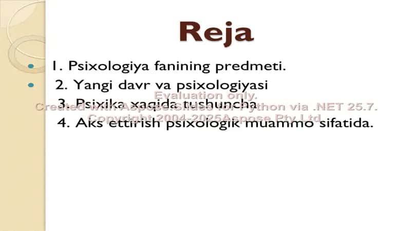 Psixologiya fanidan taqdimot 2