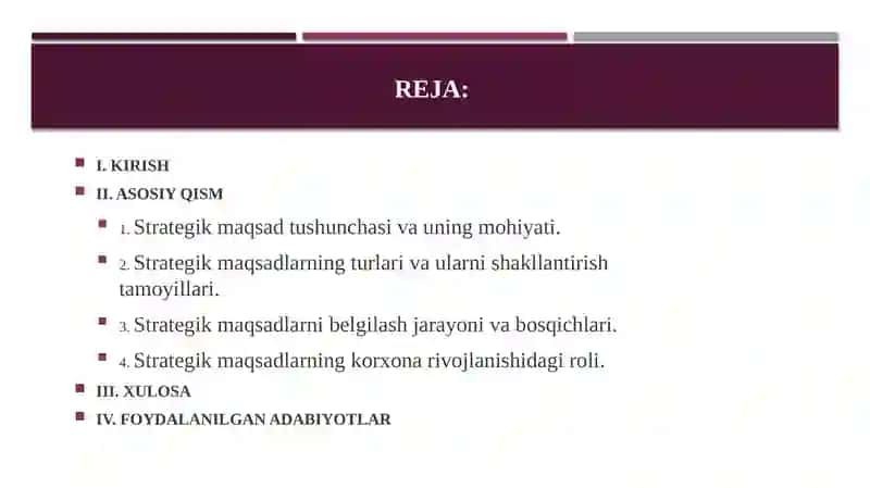 Strategik maqsadlar 2