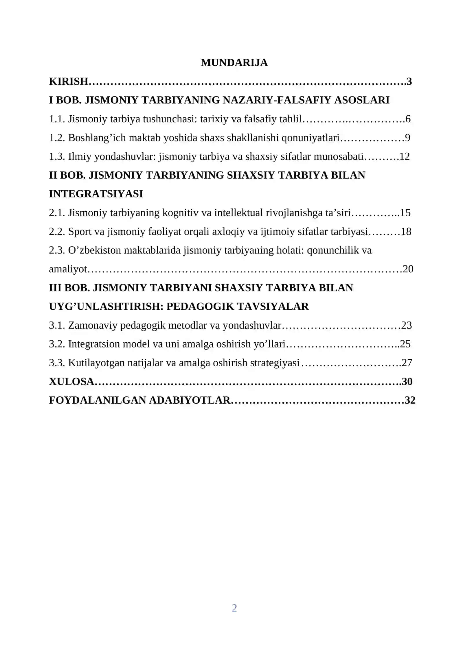 SHAXSIY TARBIYADA JISMONIY TARBIYANING AXAMIYATI 2
