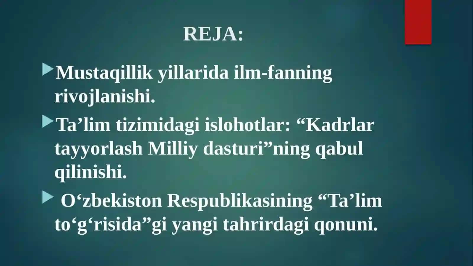 Mustaqillik yillarida ilm-fanning rivojlanishi 2