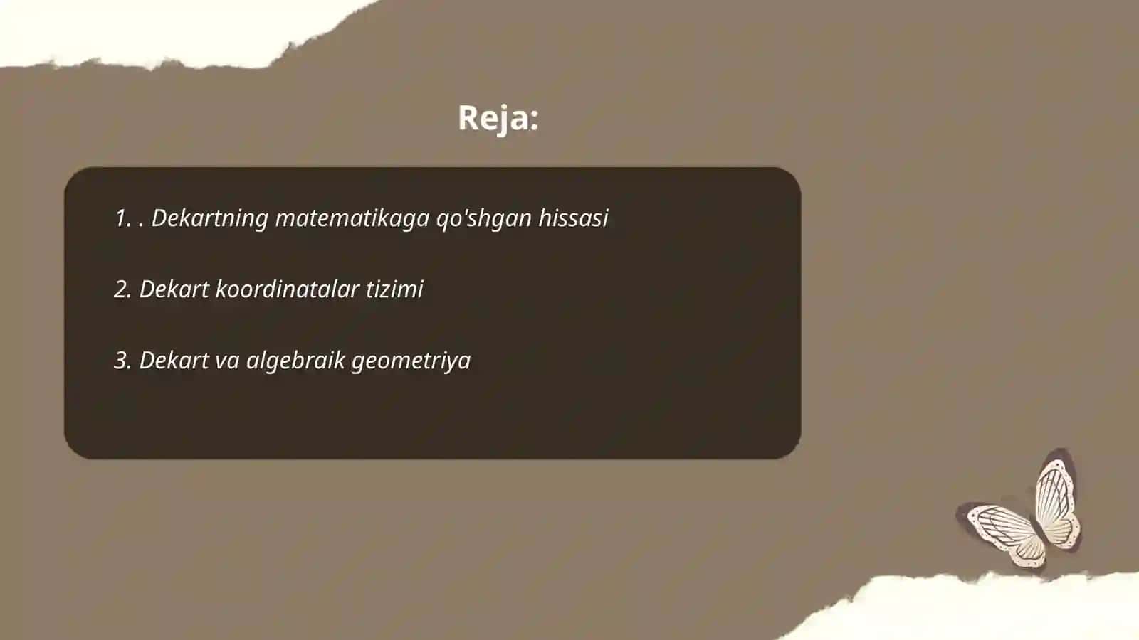 Matematika: Rene Dekart 2