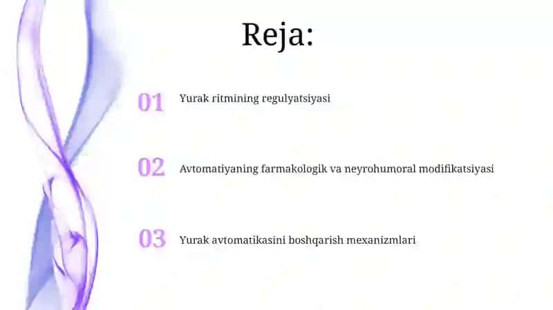 Yurak avtomatiyasining boshqarilishi 2