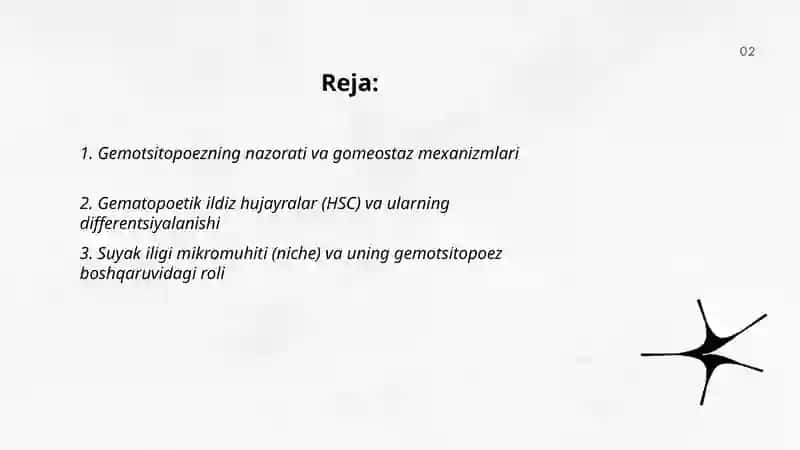 Gemotsitopoez jarayonining boshqariluvi 2