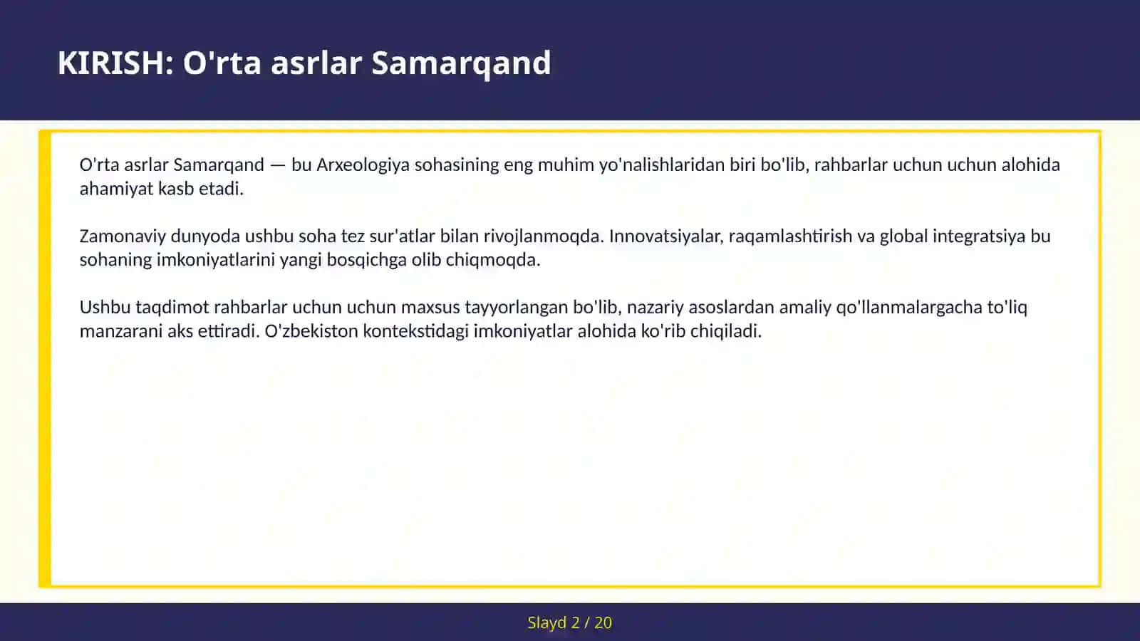 O'rta asrlar Samarqand 2