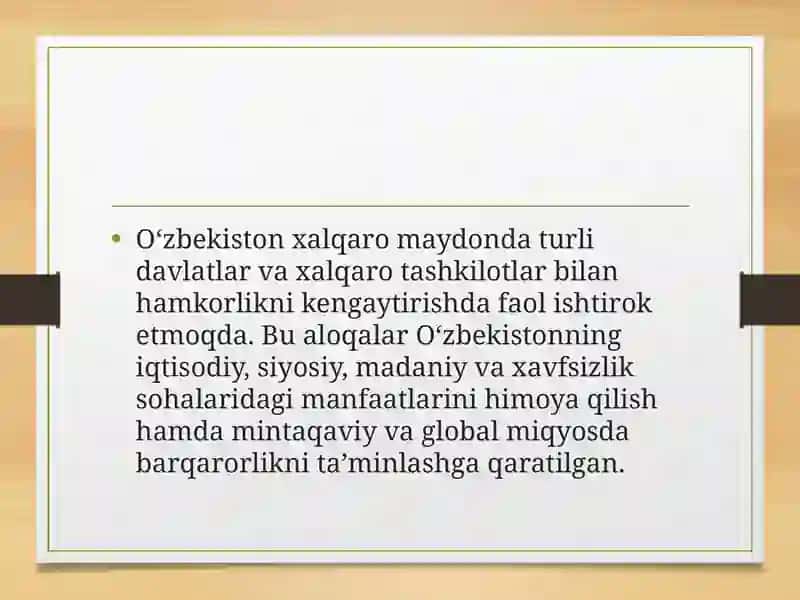 O‘zbekiston va xalqaro tashkilotlar 2