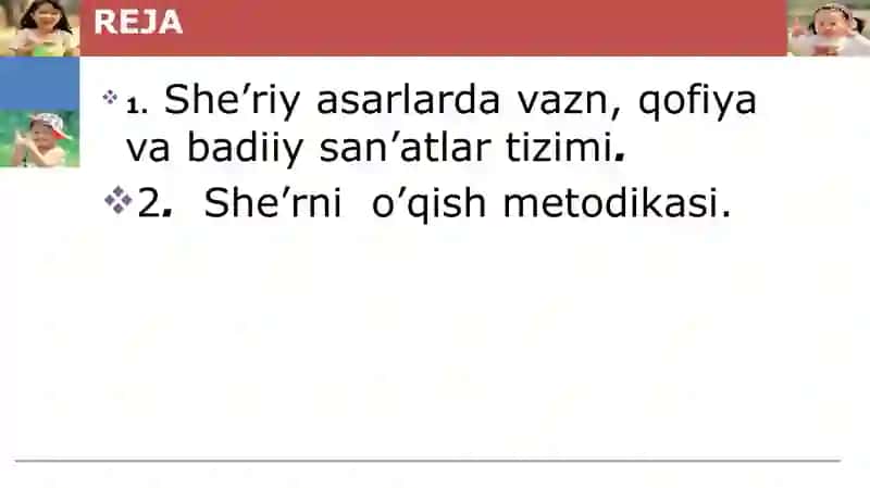 She’riy asarda mazmun va shaklning o’ziga xosligi 2