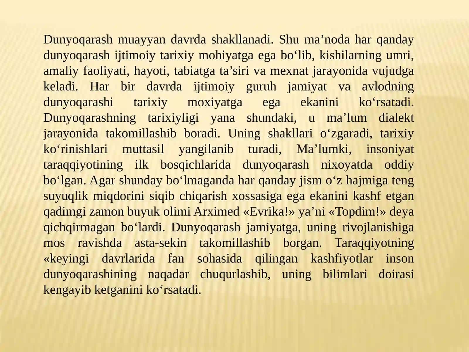 Antik davrda ilmiy tafakkurning paydo bo’lishi. 2