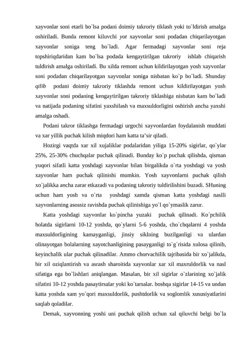 CHORVA MOLLARINI URCHITISH USULLARI 2
