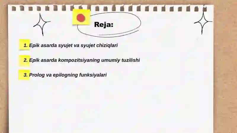 Epik asar kompozitsiyasi 2
