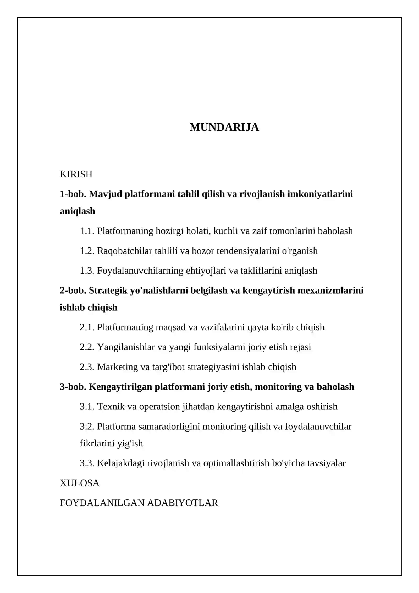 Taʼlimiy platformani kengaytirish strategiyasi 2
