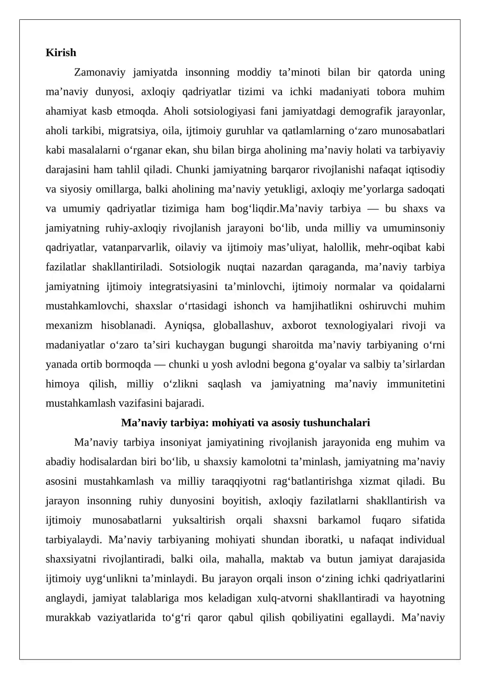 Aholi o‘rtasida ma’naviy tarbiyaning o‘rni 2