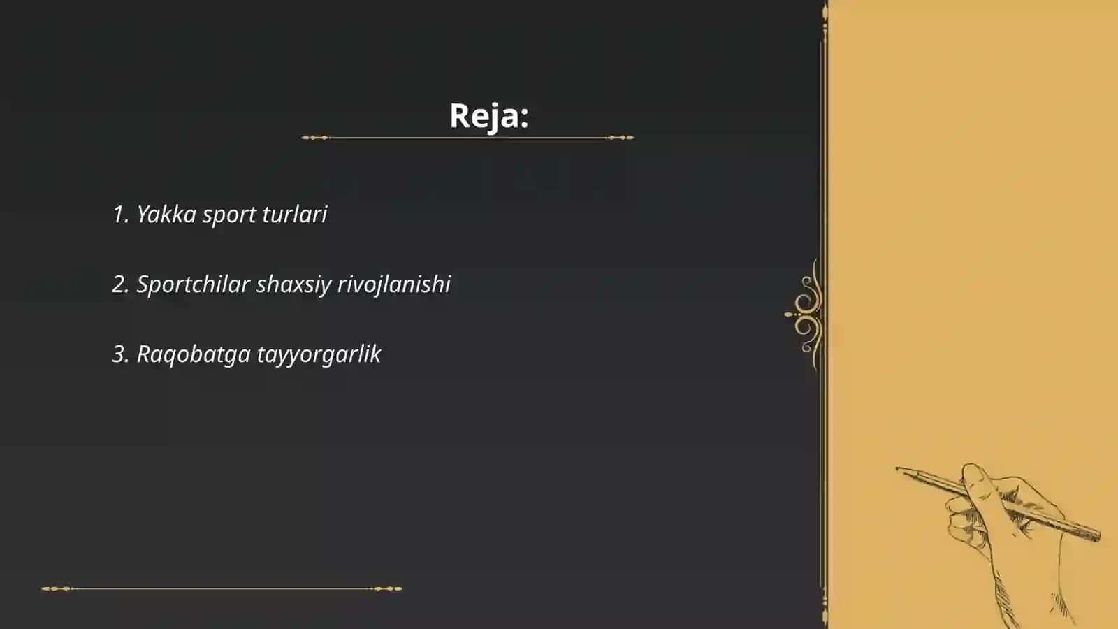 Yakka sport turlari 2
