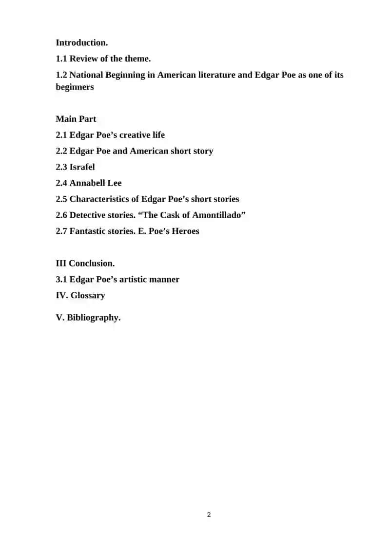 Artistic peculiarities of short stories by E.A.Poe 2