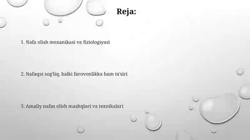 Nafas olishning ahamiyati 2