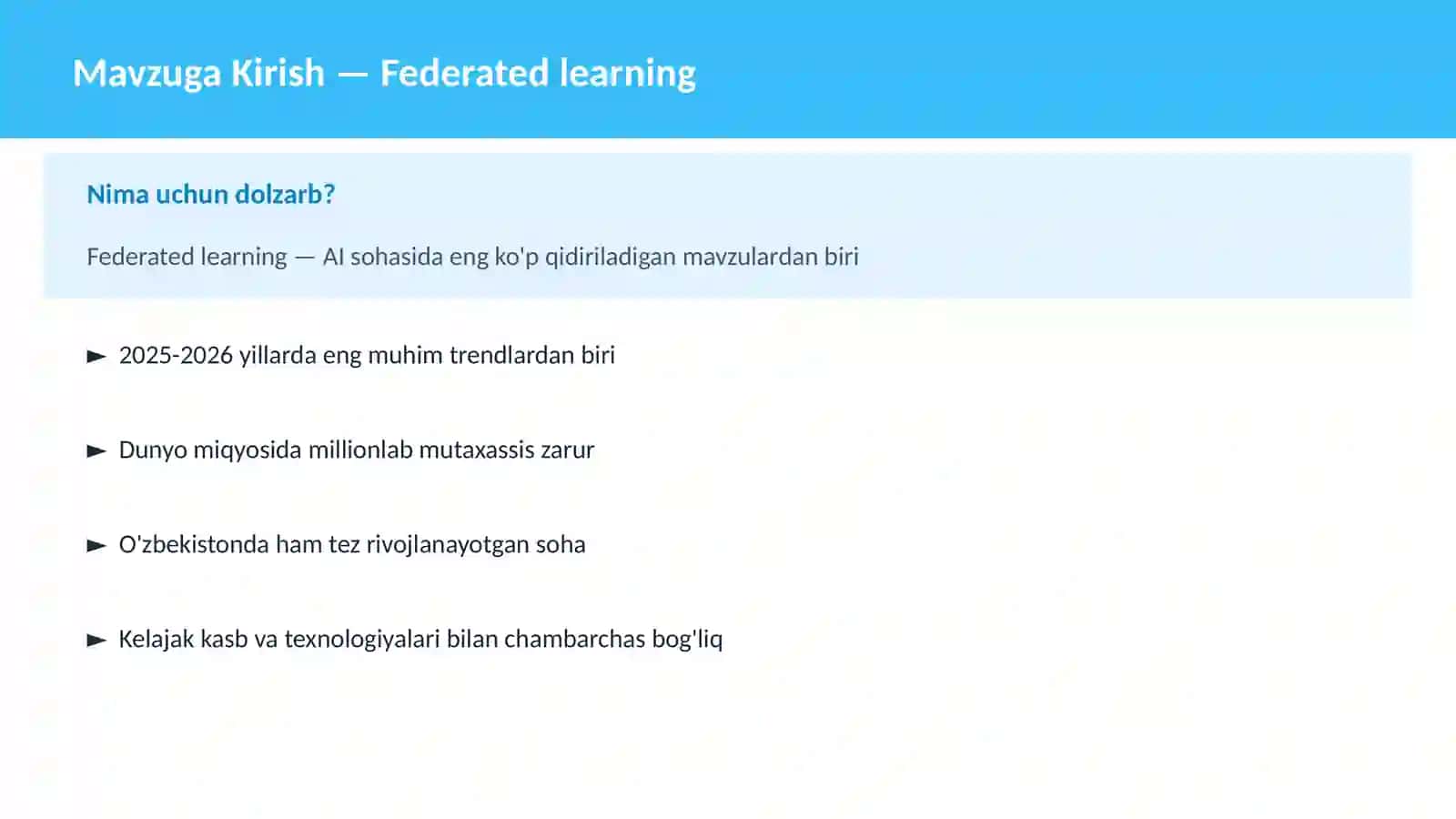 Federated learning 2