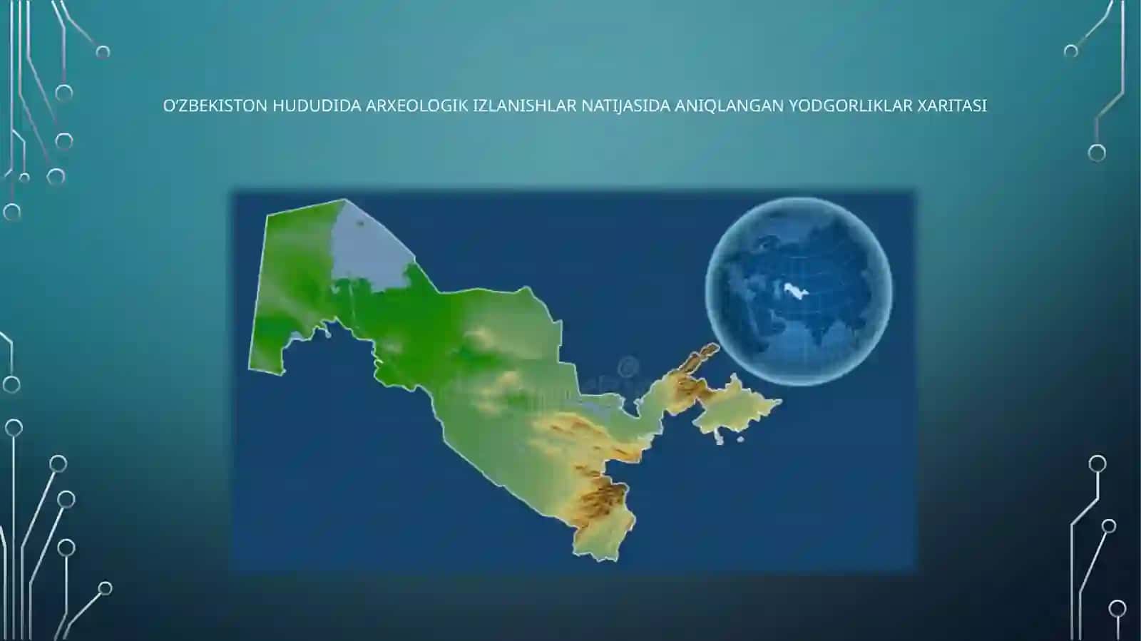 O‘zbekiston hududida arxeologik izlanishlar natijasida aniqlangan yodgorliklar xaritasi 2