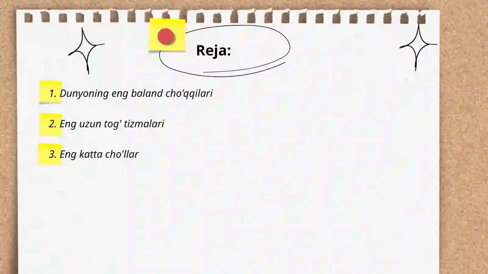 Dunyoning yirik oronimlari 2