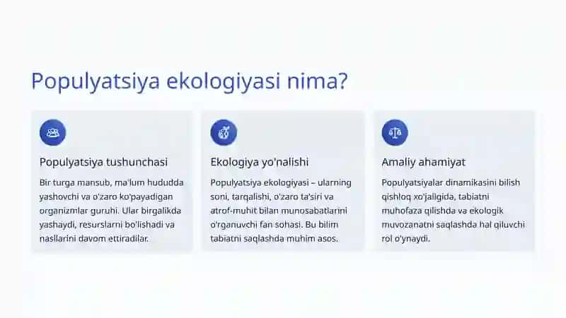 Populyatsiya ekologiyasi 2