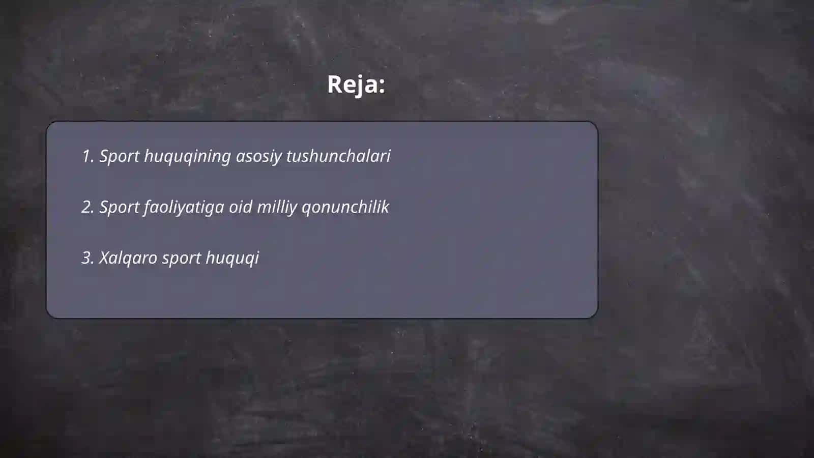 Sportda huquqiy ta'lim 2