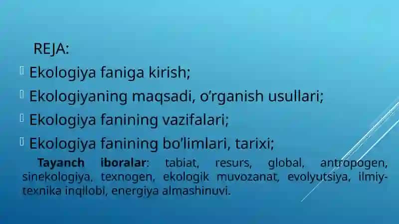 Ekologiya asoslari 2