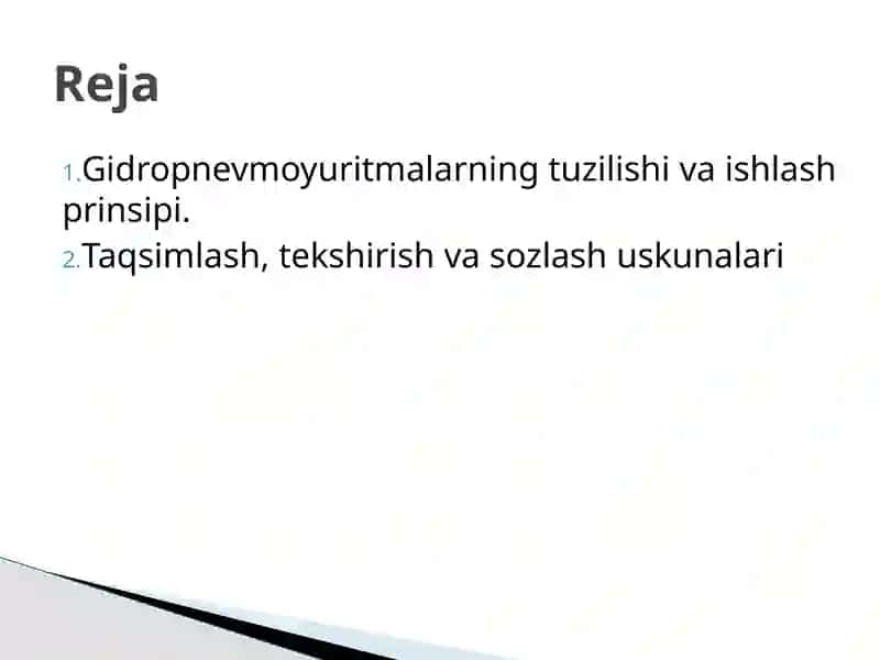 Gidropnevmoyuritmalarning tuzilishi va ishlash prinsipi 2