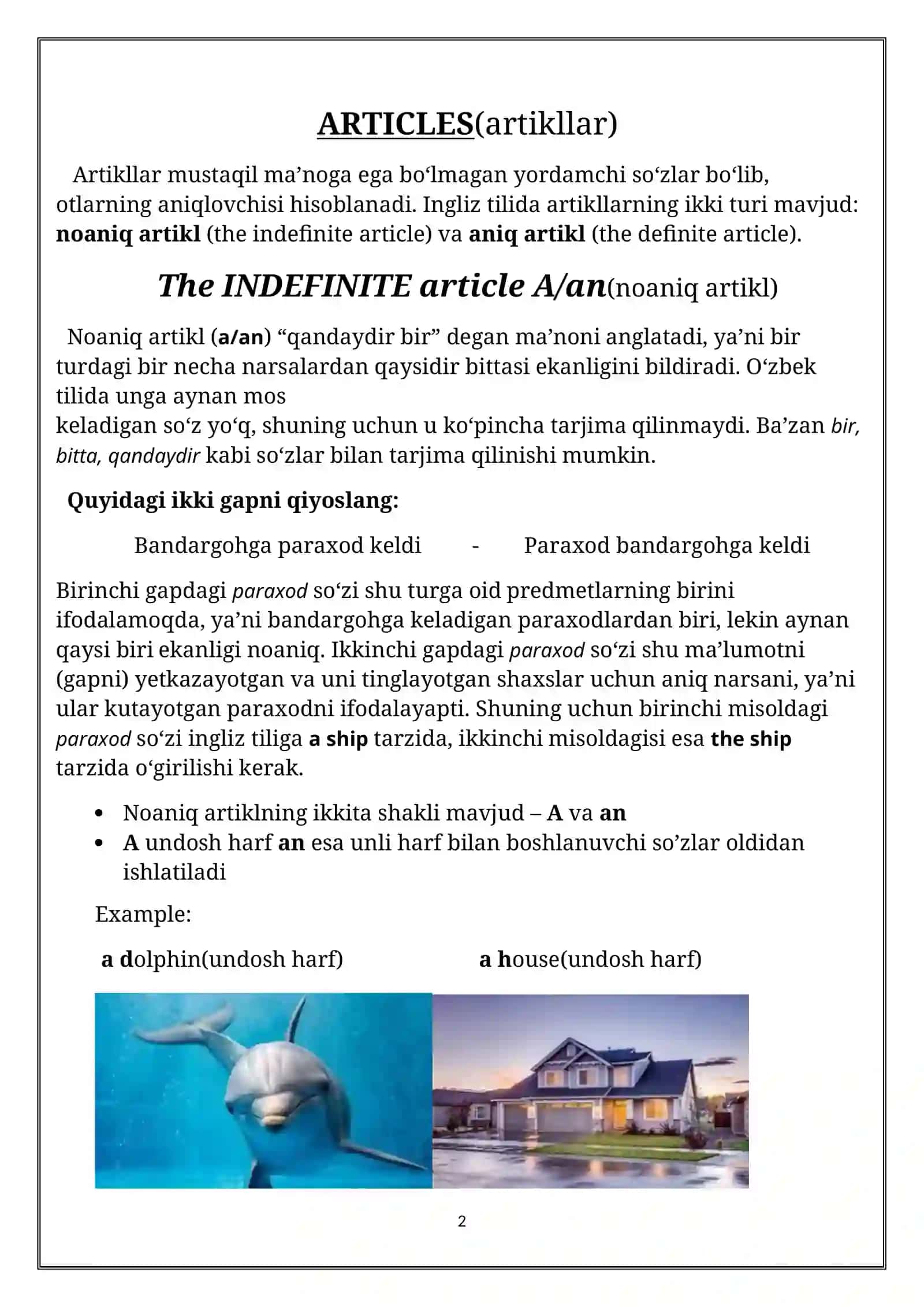 ARTICLES(artikllar) 2