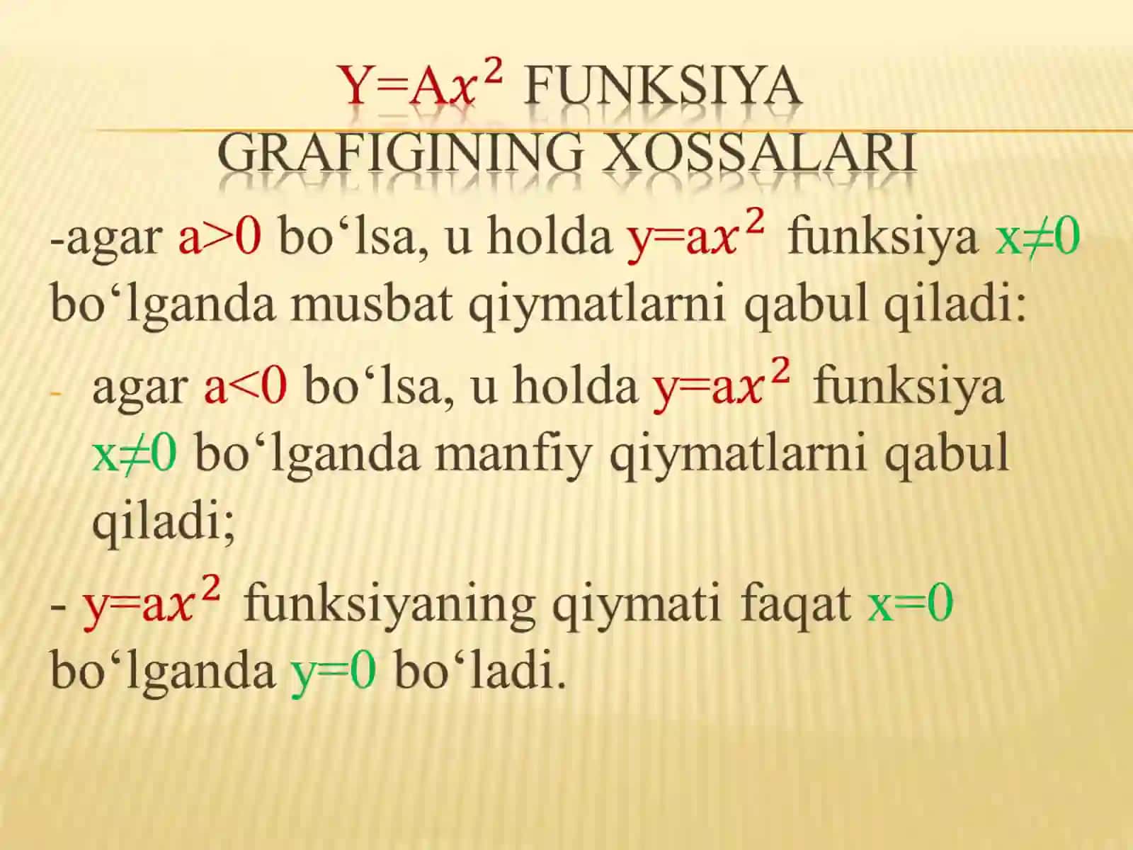 Grafiklar va Parabola 2