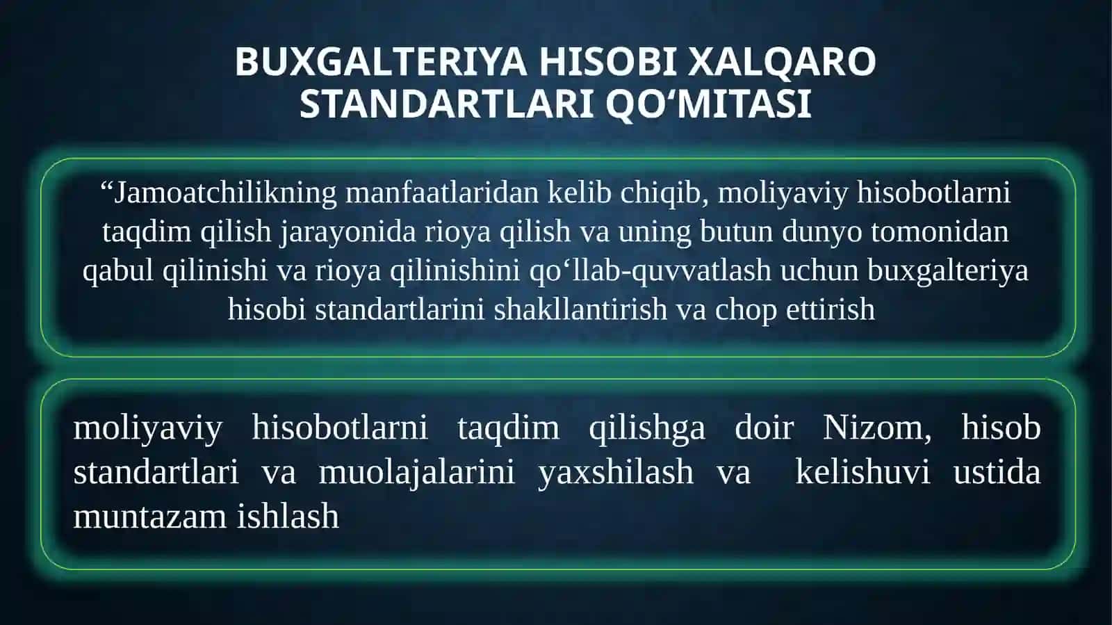 BUXGALTERIYA HISOBI XALQARO STANDARTLARI QO‘MITASI 2