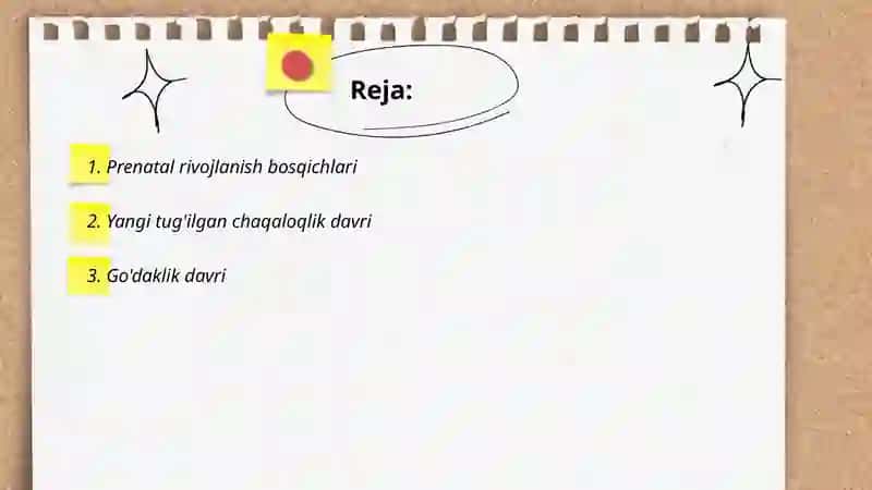 Psixik rivojlanish asosiy bosqichlari 2