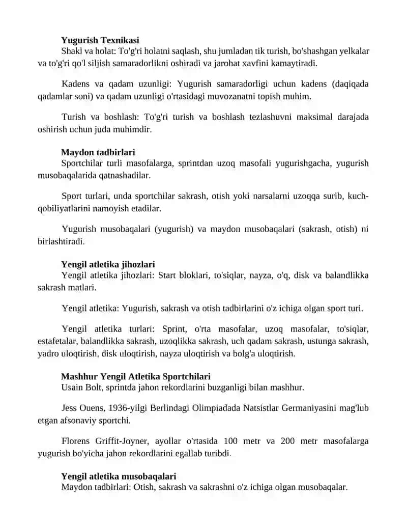 Yengil atletika 2