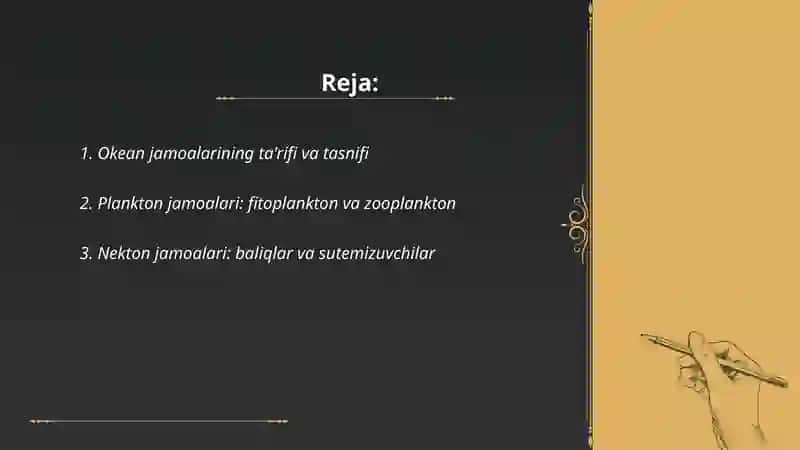 Okeandagi organizmlar jamoalari 2