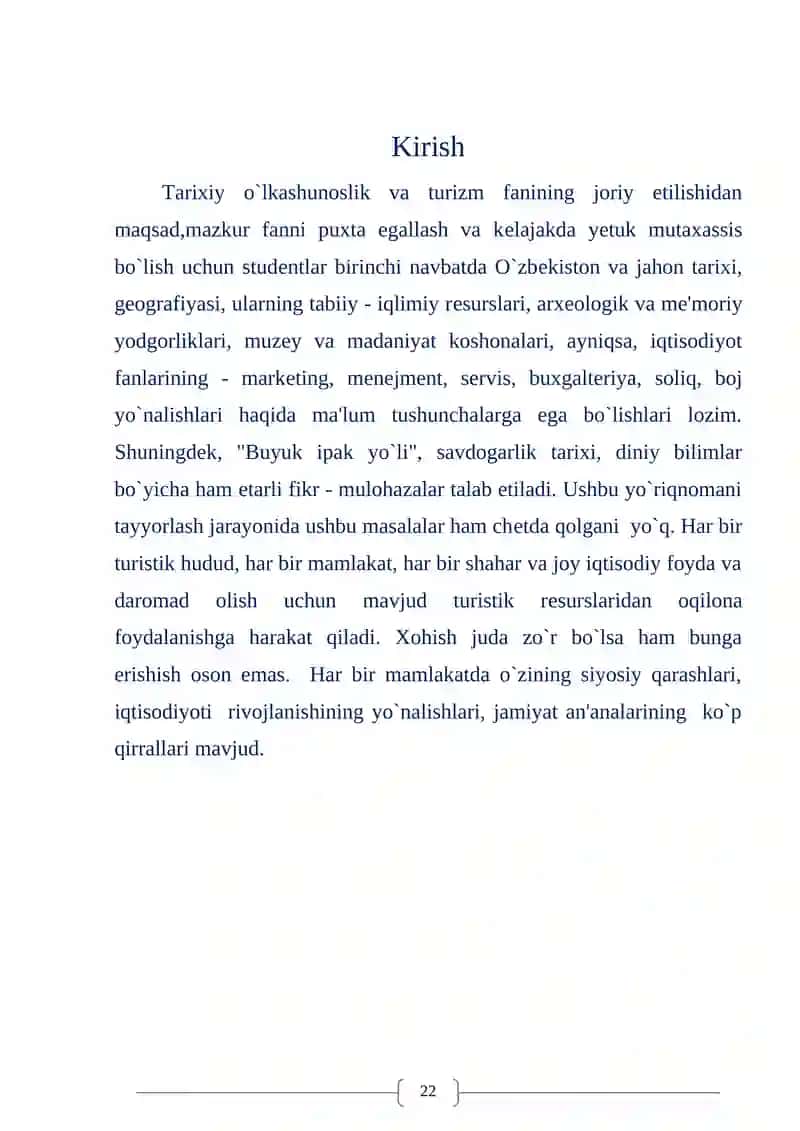 Turizm Tushunchasi va Tarixi 2