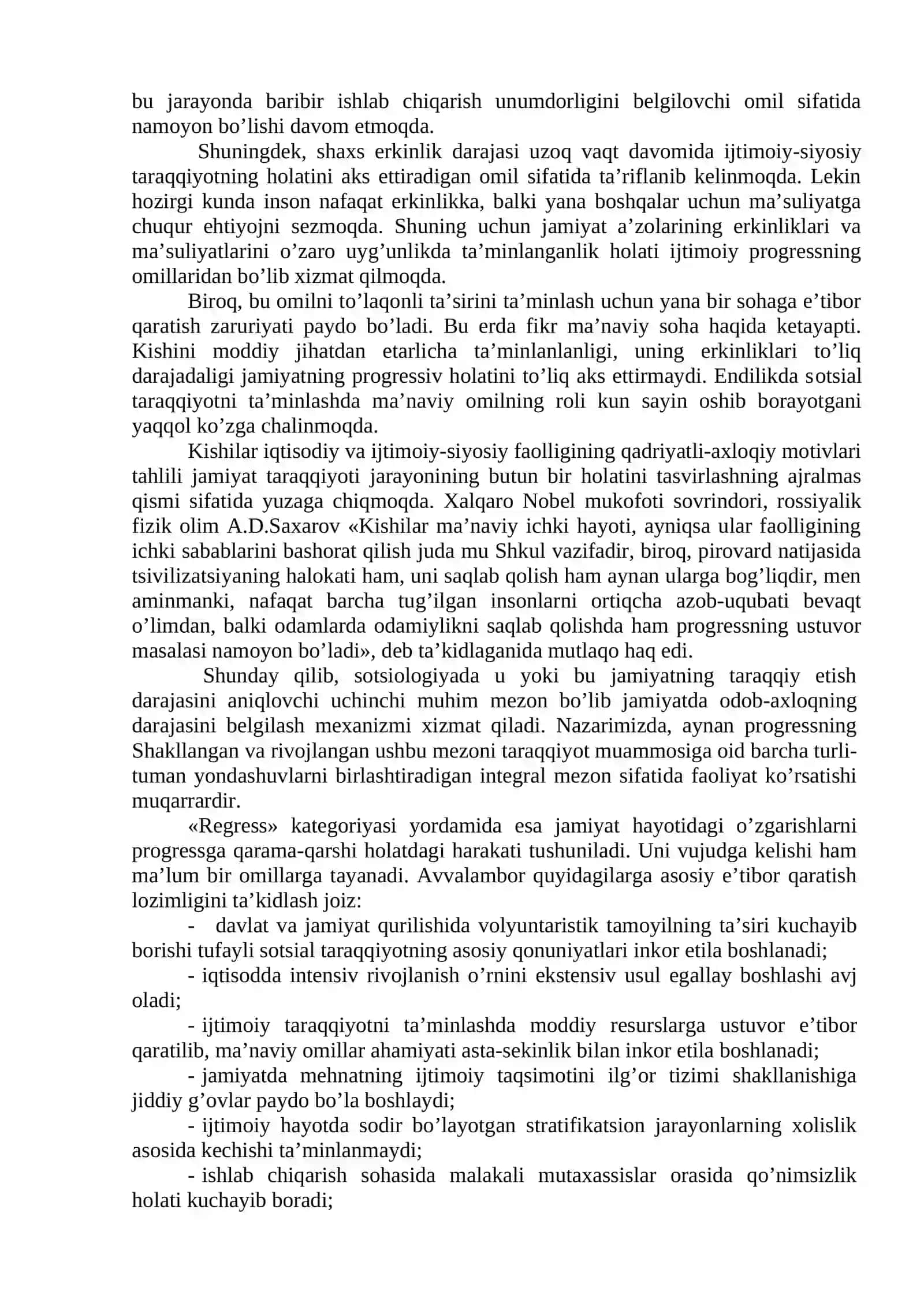 SOTSIAL O’ZGARISHLAR VA TARAQQIYOT 2