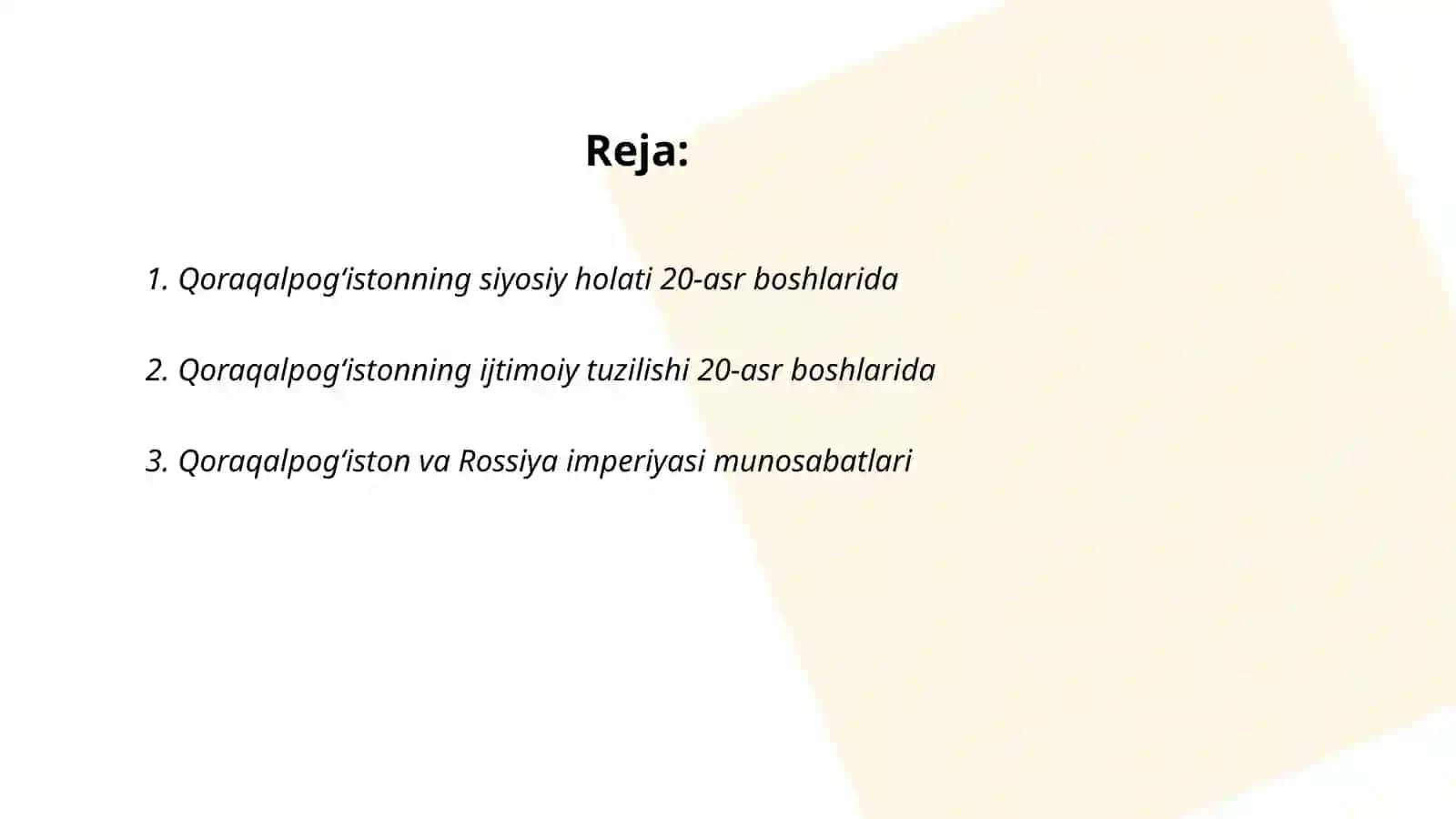 Qoraqalpogʻistonning siyosiy holati 20-asr boshlarida 2