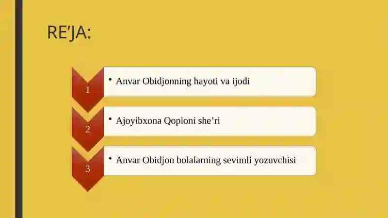 Anvar Obidjonning "Ajoyib xona Qoploni" she'ri tahlili 2
